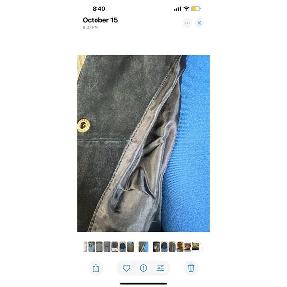 Vintage Style Black Velvet Cropped Jacket with Peter Pan Collar Evening Wear AMI - Picture 3 of 6